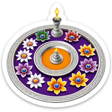 Tamil nadu Pooja thali sticker
