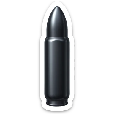 black very long bullet metallic 50 sticker