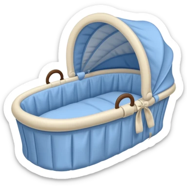 blue baby bassinet sticker