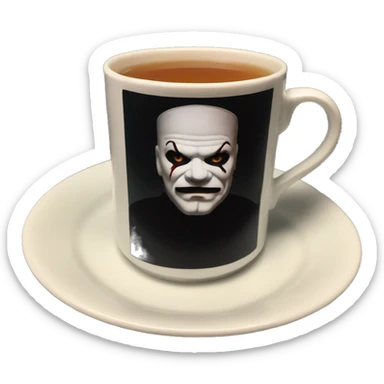 King diamond in a black tea cup sticker