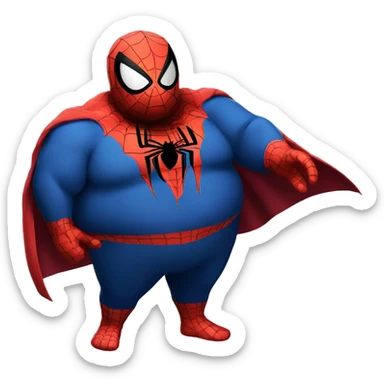 fat spider-man  sticker