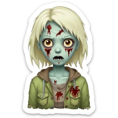 zumbi girl  sticker