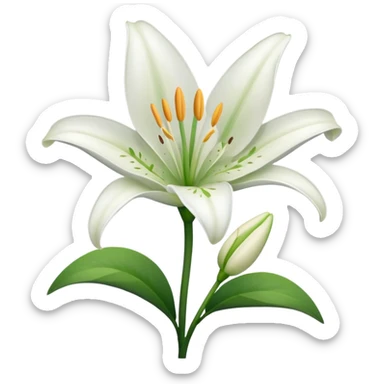 Lily flower sticker