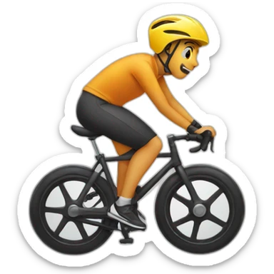 Wheelie on cycle sticker