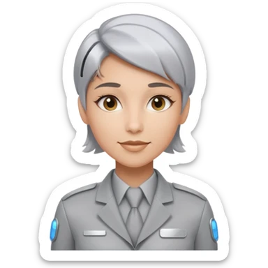 Futuristic Customer Service Agent  sticker