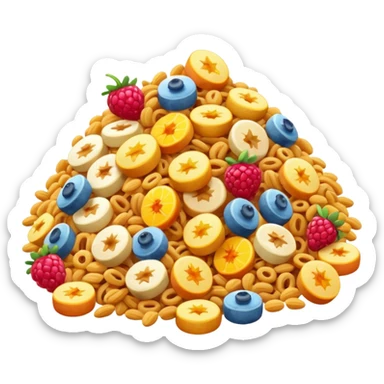 a pile of cereals sticker