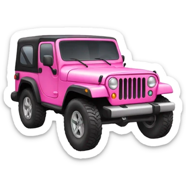 Pink jeep sticker