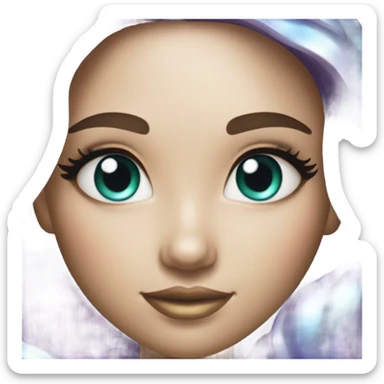 mermaid, model, magical, iridescent, mystical, shiny, holographic, highlights, scales  sticker