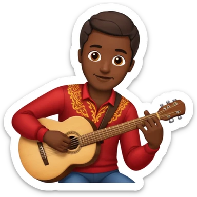 Spanish man playing guitar sticker