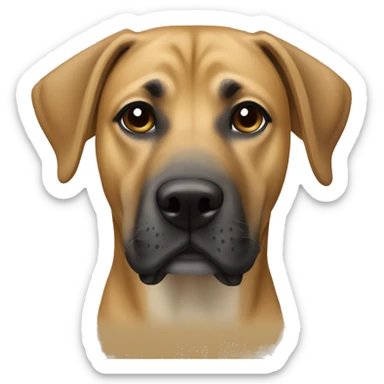 Black mouth cur dog sticker