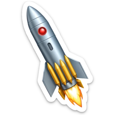 high tech missile sticker