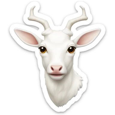 Cervo Albino coberto de neve sticker