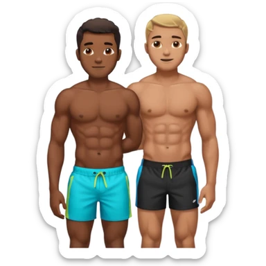 naked african man showing off his lower-body features. detailed shading. smug face. half turned so that the butt can be seen. handsome features sticker