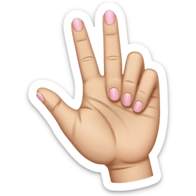 All fingers closed as a punch except pinky finger only half opened and folded sticker