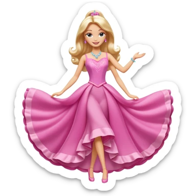 lav en barbie mariposa fe der poser i fuld figur sticker