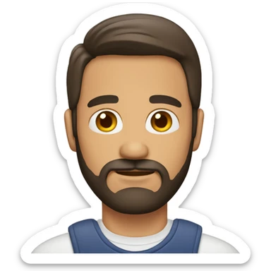 Hombre adulto sin pelo sin barba sticker