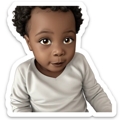 young boy with dark skin sticker