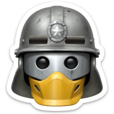 military simple helmet world war times  sticker