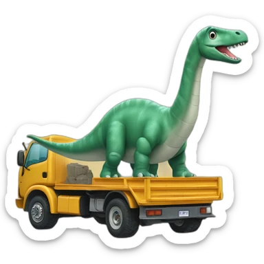 Diplodocus en forme de camion sticker