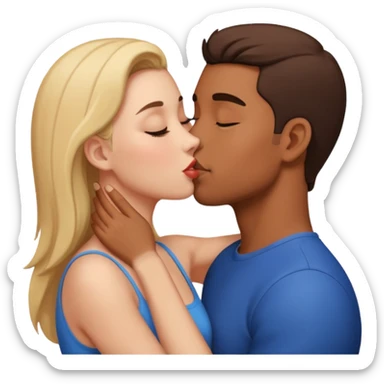 Aggressive kissing sticker