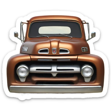 1952 ford pickup rusty in field sticker