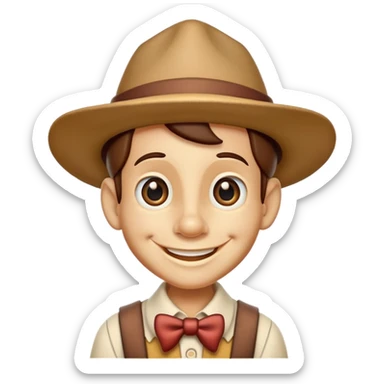 Pinocchio Disney style sticker