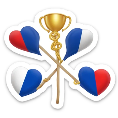 Un coeur avec dedans le drapeau de la France et celui de la nouvelle Calédonie  sticker