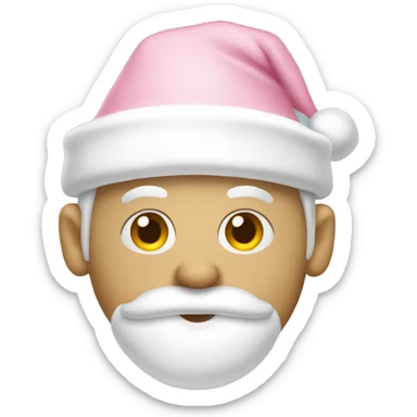 Light pink Santa hat  sticker