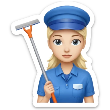 Window Cleaner woman  sticker