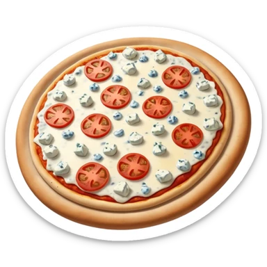 Pizza filled with the colors of France sticker