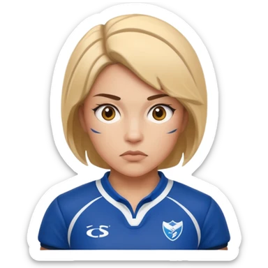 Disfraz de jugadora de rugby sticker
