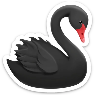 Black swan sticker