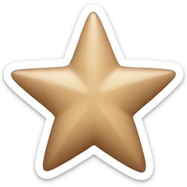 beige star with brown bow sticker