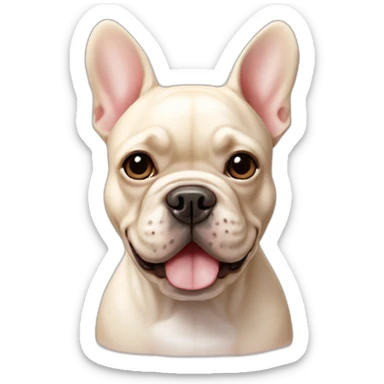 Cream French bulldog sticker