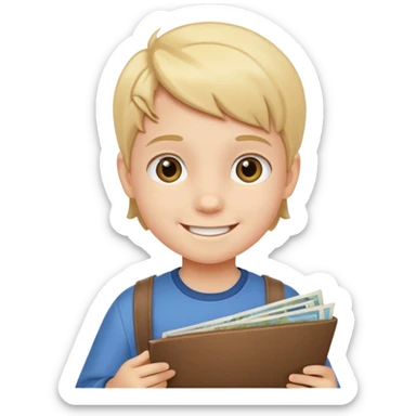 child Holding Maps sticker