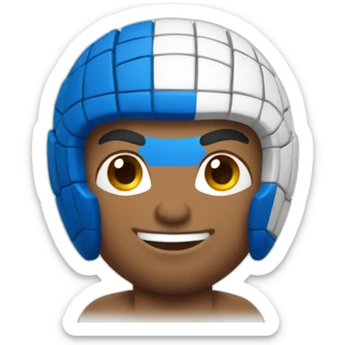 Muscular water polo player sticker