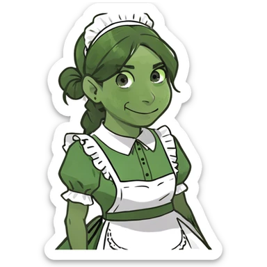 Lionel Messi wearing maid dress sticker