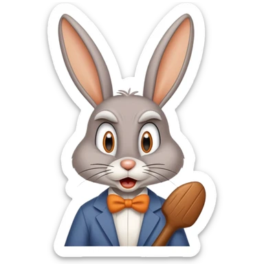 Bugs bunny annoys during duck season and panics during duck season when is it finally rabbit season sticker