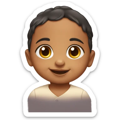 3 month old female indian baby, smiling and happy sticker