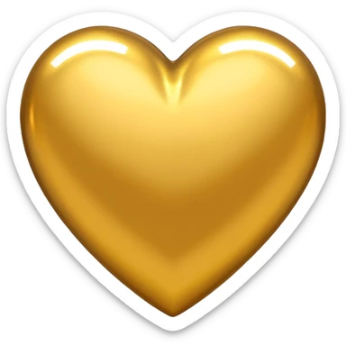 coração dourado sticker