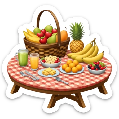table of picnic sticker
