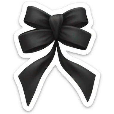Black bow  sticker