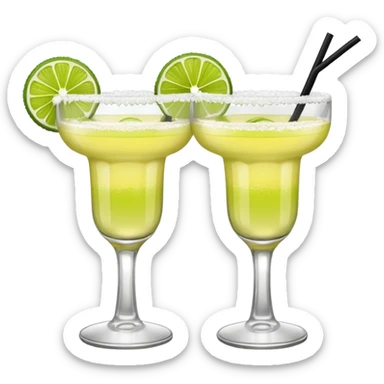 margaritas. one normal and one spicy  sticker