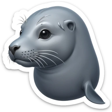 swimming grey sea lion sticker