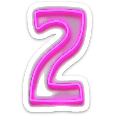 pink neon writing sticker