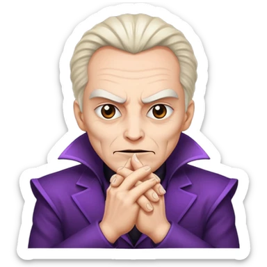 Evil villian rubbing his hands together  sticker