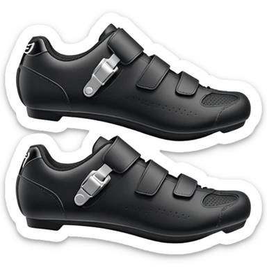 make an emoji of an indoor cycling shoes, both of them needs to be black sticker