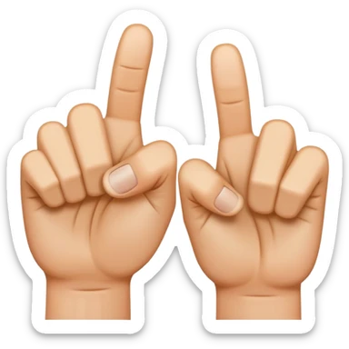 thumb up and down at the same time sticker