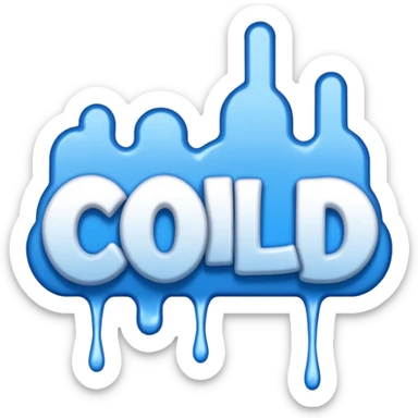 the word COLD in graffiti sticker