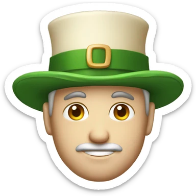 irish man with Irish hat sticker